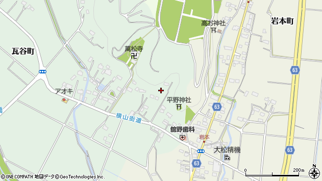〒320-0002 栃木県宇都宮市瓦谷町の地図