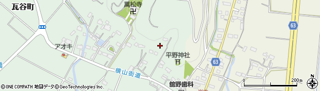 栃木県宇都宮市瓦谷町周辺の地図