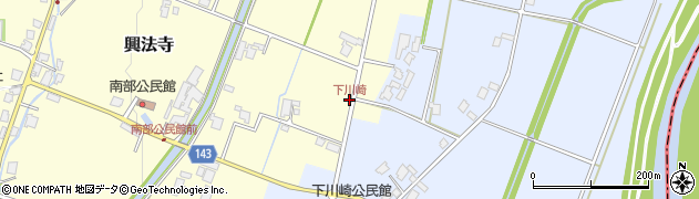 下川崎周辺の地図