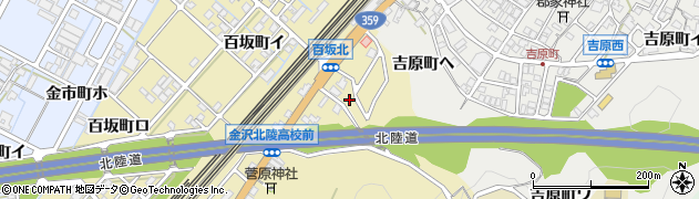 石川県金沢市百坂町（リ）周辺の地図