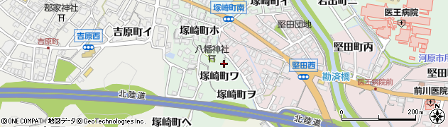 石川県金沢市塚崎町（ワ）周辺の地図