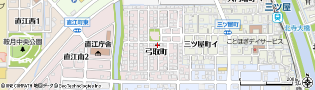 石川県金沢市弓取町周辺の地図
