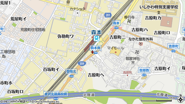 〒920-3115 石川県金沢市弥勒町の地図