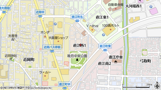 〒920-8215 石川県金沢市直江西の地図
