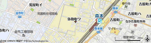 石川県金沢市弥勒町（ワ）周辺の地図