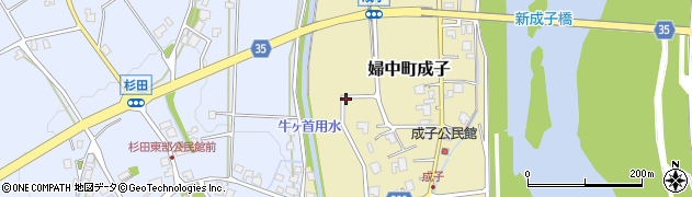 富山県富山市婦中町成子周辺の地図