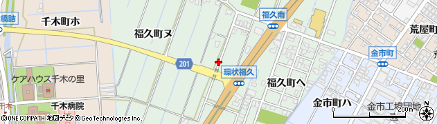 石川県金沢市福久町リ周辺の地図
