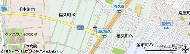 石川県金沢市福久町（リ）周辺の地図