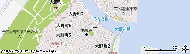 石川県金沢市大野町周辺の地図