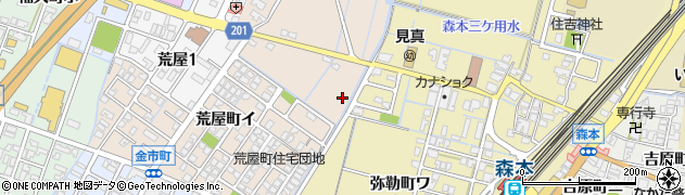 石川県金沢市荒屋町周辺の地図