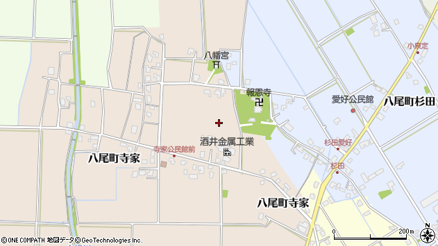 〒939-2301 富山県富山市八尾町寺家の地図