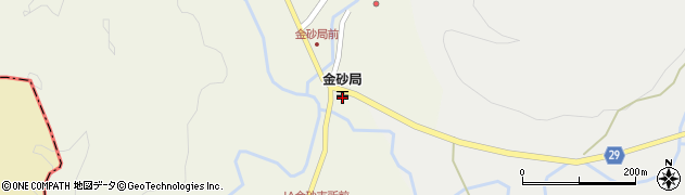 金砂郵便局周辺の地図