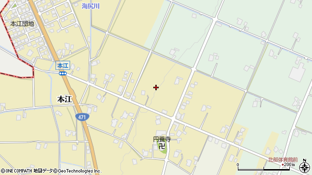 〒939-1501 富山県南砺市本江の地図