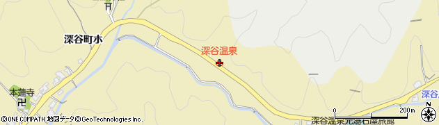 深谷温泉（金沢温泉郷）周辺の地図