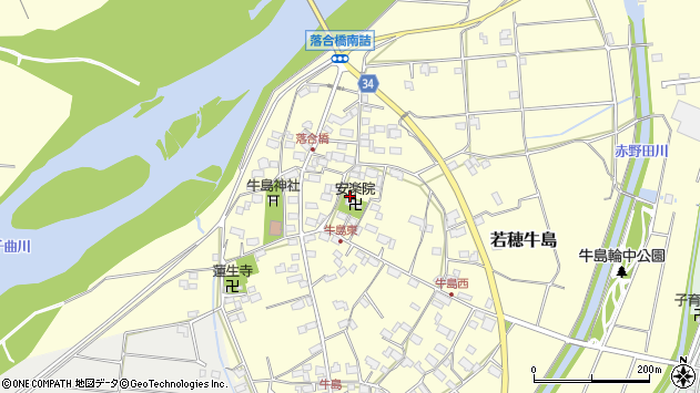 〒381-0104 長野県長野市若穂牛島（その他）の地図