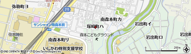 石川県金沢市塚崎町ハ周辺の地図