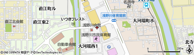 石川県金沢市大河端西周辺の地図