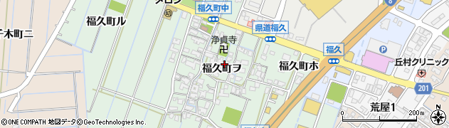 石川県金沢市福久町（ヲ）周辺の地図