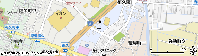 石川県金沢市福久東周辺の地図