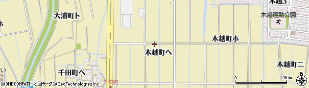 石川県金沢市木越町（ヘ）周辺の地図