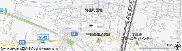 長野県長野市川中島町四ツ屋周辺の地図