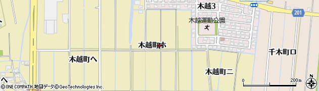 石川県金沢市木越町（ホ）周辺の地図