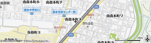 石川県金沢市南森本町ヌ周辺の地図