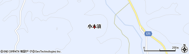 栃木県那須烏山市小木須周辺の地図