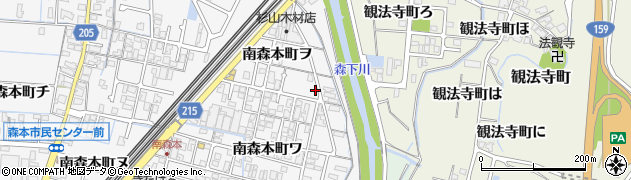 石川県金沢市南森本町ヲ70周辺の地図