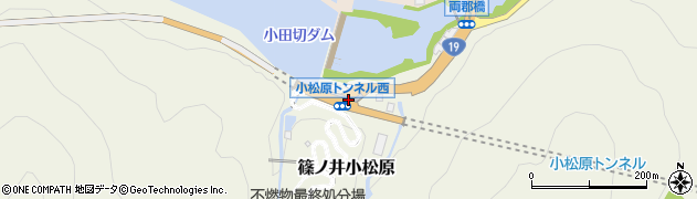 小松原トンネル西周辺の地図