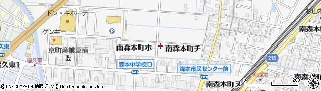 石川県金沢市南森本町チ59周辺の地図
