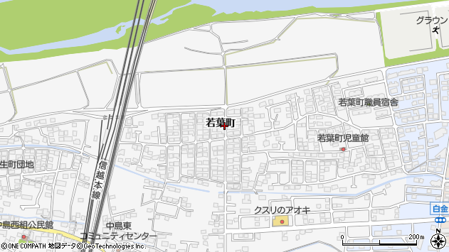 〒381-2232 長野県長野市川中島町若葉町の地図