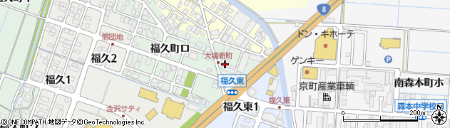 石川県金沢市福久町（ハ）周辺の地図