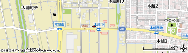 石川県金沢市木越町ト34周辺の地図