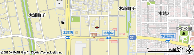 石川県金沢市木越町（ト）周辺の地図