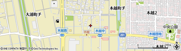 石川県金沢市木越町ト53周辺の地図