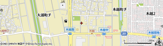 石川県金沢市木越町ト74周辺の地図
