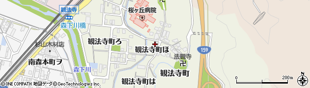 石川県金沢市観法寺町（ほ）周辺の地図