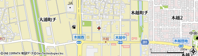 石川県金沢市木越町ト72周辺の地図