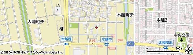 石川県金沢市木越町ト61周辺の地図