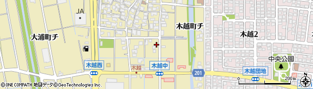 石川県金沢市木越町ト22周辺の地図