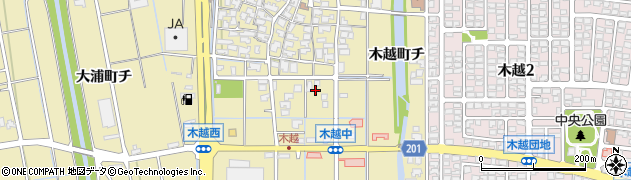 石川県金沢市木越町ト24周辺の地図