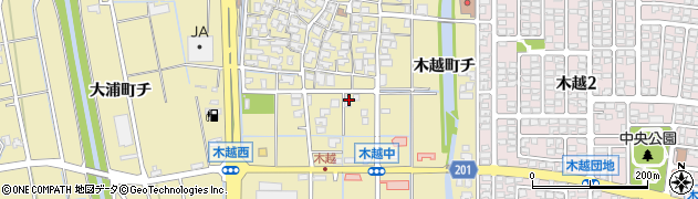 石川県金沢市木越町ト25周辺の地図