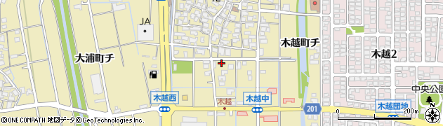 石川県金沢市木越町ト64周辺の地図