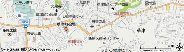 草津温泉　旅館菊水荘周辺の地図