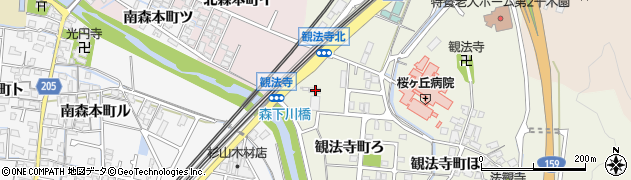 石川県金沢市観法寺町ろ14周辺の地図