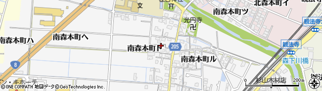 石川県金沢市南森本町（ト）周辺の地図