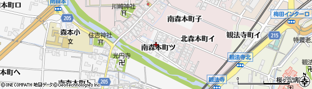 石川県金沢市南森本町（ツ）周辺の地図