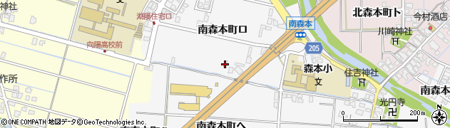 石川県金沢市南森本町（ロ）周辺の地図