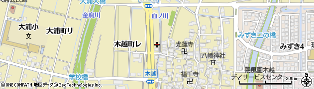 石川県金沢市木越町（ソ）周辺の地図